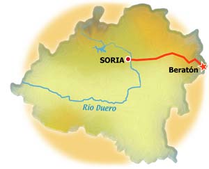 mapa de Beratón