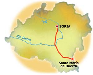 Mapa de Santa María de Huerta