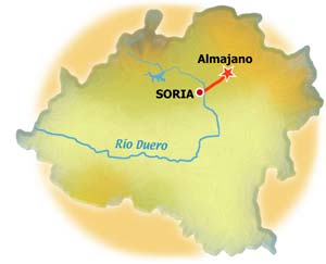mapa Almajano