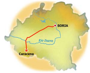 Mapa de Caracena