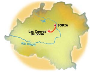 Mapa de Las Cuevas de Soria