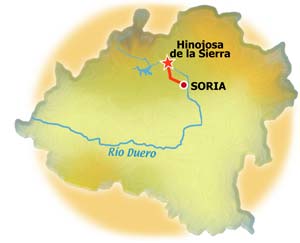 Mapa de Hinojosa de la Sierra