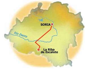 Mapa de La Riba de Escalote