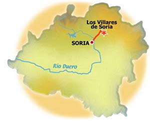 Mapa de Los Villares de Soria