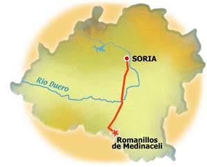 Mapa de Romanillos de Medinaceli