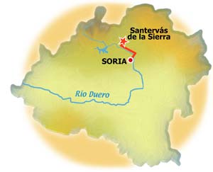 Mapa de Santervás de la Sierra