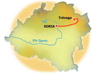 Mapa de Trévago