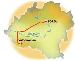 Mapa de Valderromán